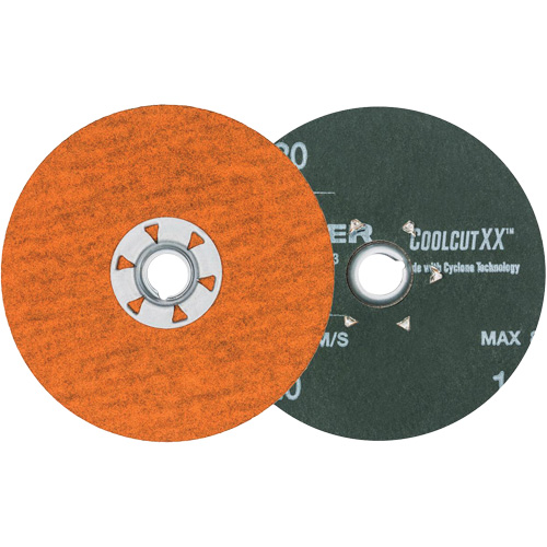 Disque de sablage Coolcut XX, 4-1/2" dia., Grain 120, C&eacute;ramique Mukwa Safety Services