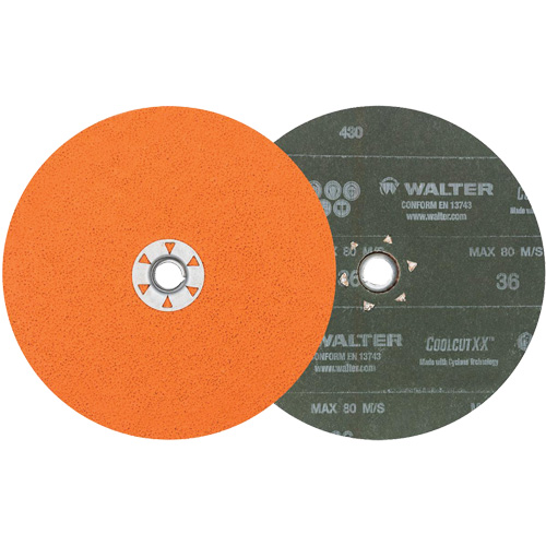 Disque de sablage Coolcut XX, 7" dia., Grain 36, C&eacute;ramique Mukwa Safety Services