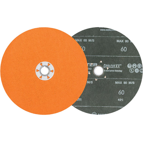 Disque de sablage Coolcut XX, 7" dia., Grain 60, C&eacute;ramique Mukwa Safety Services