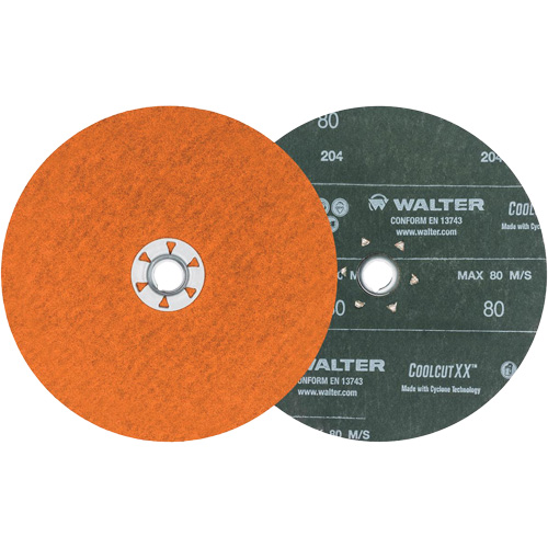 Disque de sablage Coolcut XX, 7" dia., Grain 80, C&eacute;ramique Mukwa Safety Services