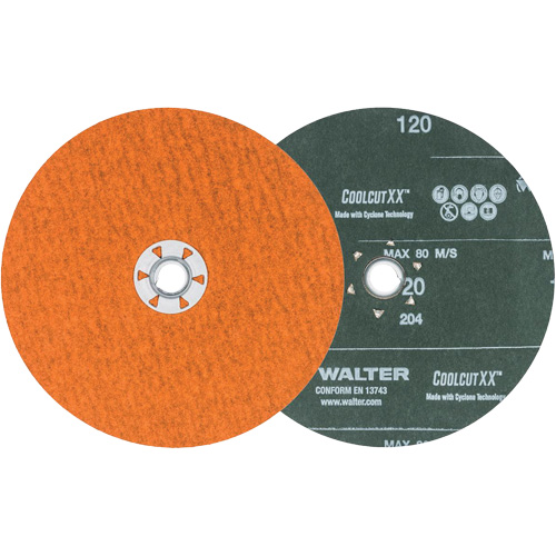 Disque de sablage Coolcut XX, 7" dia., Grain 120, C&eacute;ramique Mukwa Safety Services
