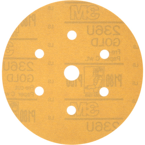 Disque de ponçage antipoussi&egrave;re Hookit, dia 6", Grain P180, Oxyde d'aluminium, Poids C Mukwa Safety Services