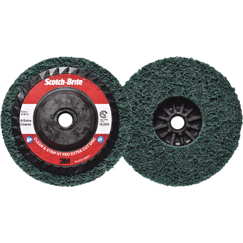 Scotch-Brite Clean & Strip XT Pro Extra Cut Disc, 5" Dia., Extra Coarse Grit, Aluminum Oxide Mukwa Safety Services