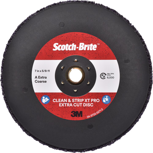Scotch-Brite Clean & Strip XT Pro Extra Cut Disc, 7" Dia., Extra Coarse Grit, Aluminum Oxide Mukwa Safety Services