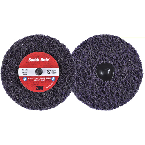 Scotch-Brite Roloc+ Clean & Strip XT Pro Disc, 4" Dia., Extra Coarse Grit, Silicon Carbide Mukwa Safety Services