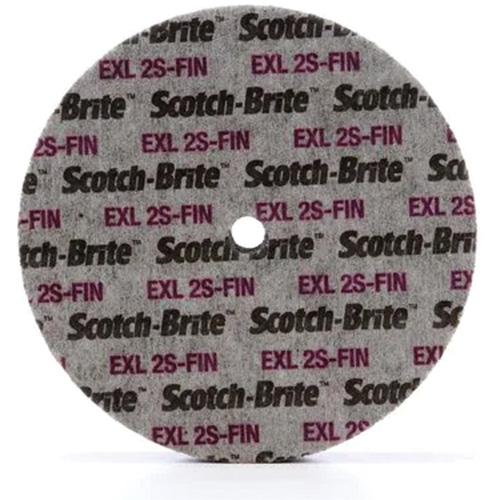 Meule unitaris&eacute;e EXL Scotch-Brite, 6" x 1/4", Arbre de 1/4", Grain de Fin, Carbure de silicium Mukwa Safety Services