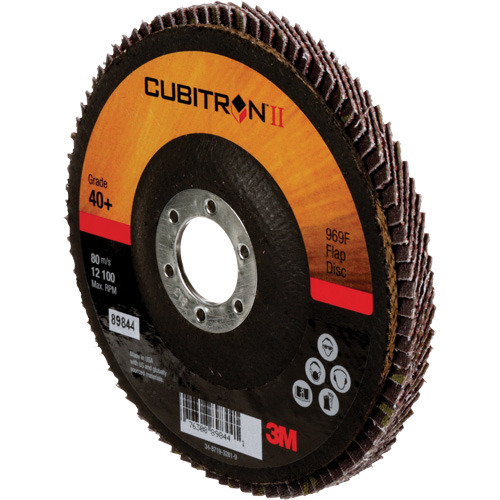 Cubitron II 969F Flap Disc, 5" x 7/8", Type 27, 40+ Grit, Ceramic Mukwa Safety Services