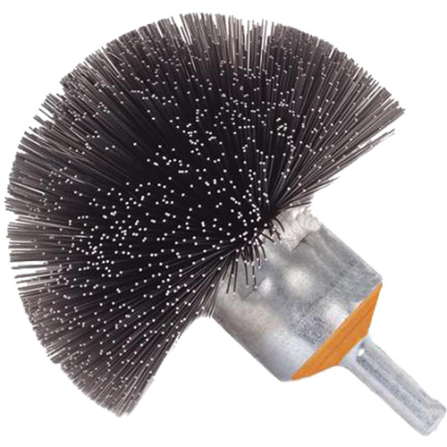 Brosse sph&eacute;rique mont&eacute;e &agrave; fils cr&ecirc;p&eacute;s, 1-1/2", Fils 0,008", Tige 1/4" Mukwa Safety Services