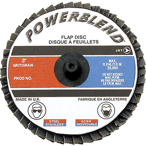 Powerblend Roll-On Flap Disc, 2" x Z60 Grit Mukwa Safety Services