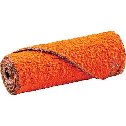 Cartouche de ruban abrasif en rouleau, 60 Grain, 1/2" dia., C&eacute;ramique d'alumine, 1-1/2" lo, 1/8" Dimension de l'arbre Mukwa Safety Services