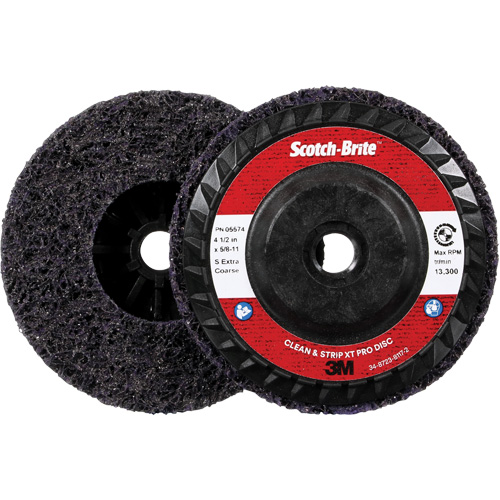 Scotch-Brite Clean and Strip XT Pro Disc XO-DC, 4-1/2" Dia., Extra Coarse Grit, Silicon Carbide Mukwa Safety Services