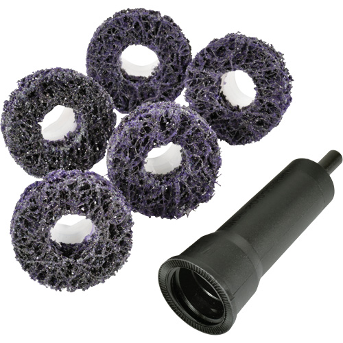 Trousse de disques de nettoyage pour moyeu de frein Pro Brake Hub Roloc Scotch-Brite, Grain Extra grossier, Carbure de silicium Mukwa Safety Services