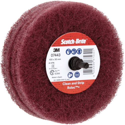 Scotch-Brite Roloc Plus General Purpose Scuffing Wheel, 4" Dia. Mukwa Safety Services
