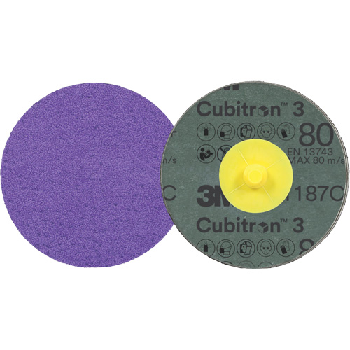 Cubitron 3 Roloc Fibre Disc, 2" Dia., 80+ Grit, Ceramic Mukwa Safety Services