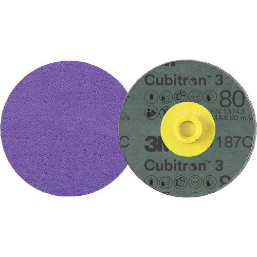 Cubitron 3 Roloc Fibre Disc, 4" Dia., 80+ Grit, Ceramic Mukwa Safety Services