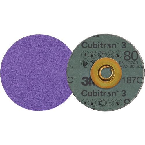 Cubitron 3 Roloc Fibre Disc, 3" Dia., 80+ Grit, Ceramic Mukwa Safety Services