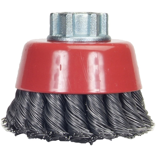 Knotted Wire Cup Brush, 6" Dia. x 5/8"-11 Arbor Mukwa Safety Services