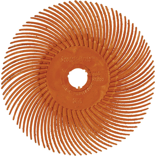 Brosse radiale en soies de pr&eacute;cision type C PN-RB Scotch-Brite, C&eacute;ramique, Grain 80+, 2" dia. Mukwa Safety Services