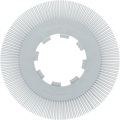 Brosse radiale en soies de pr&eacute;cision type S PN-RB sans adaptateur Scotch-Brite , C&eacute;ramique, Grain 120+, 8" dia. Mukwa Safety Services