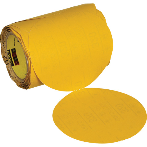 Stikit Gold Abrasive Disc Roll 09317, 6" Dia., 320 Grit, Aluminum Oxide Mukwa Safety Services