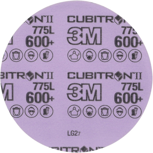Disque en pellicule Cubitron II Hookit, dia 5", Grain 600+, C&eacute;ramique, 3 mil Mukwa Safety Services