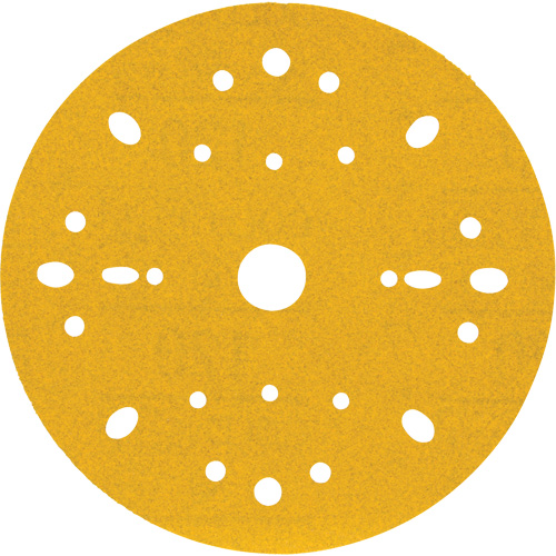 Disque abrasif dor&eacute; Hookit, dia 6", Grain 120, Oxyde d'aluminium, Poids C Mukwa Safety Services