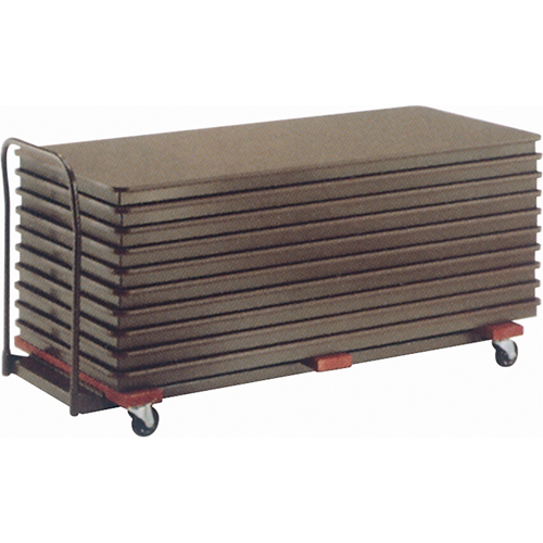 Chariots de table empilables plats, 97,5" la x 31,25" p x 36,25" h Mukwa Safety Services
