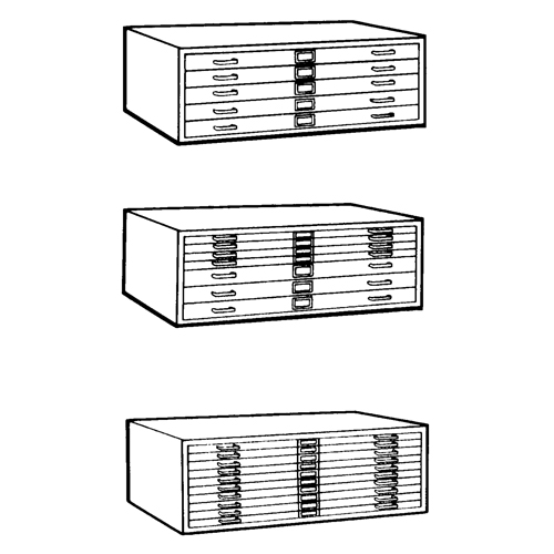 Classeurs en acier pour plans, 5 Tiroirs, 40-3/8" la x 29-3/8" p x 16-1/2" h Mukwa Safety Services