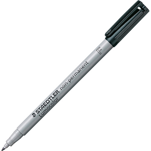 Lumocolor&reg; Non Permanent Fine Tip Black Marker, Black, Fine Tip Mukwa Safety Services