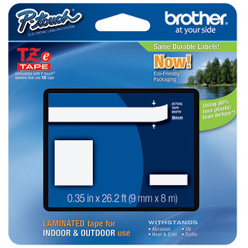 Cartouche de ruban pour syst&egrave;me d'&eacute;tiquetage P-touch, 18 mm x 8 m, Blanc sur noir Mukwa Safety Services