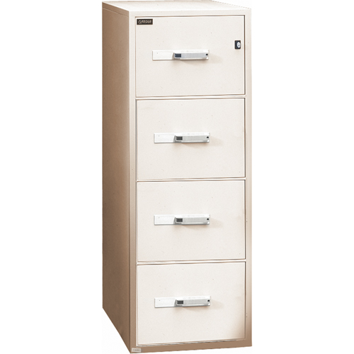 Fire Resistant Filing Cabinets, Steel, 4 Drawers, 19-3/4" W x 31" D x 54" H, Beige Mukwa Safety Services