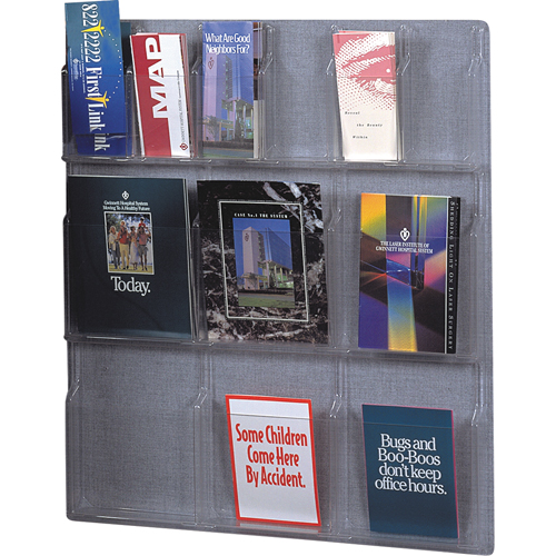 Pr&eacute;sentoirs, Mural, 6 fentes, Plastique, 30" la x 34-3/4" p x 34-3/4" h Mukwa Safety Services