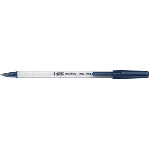 Bic&reg; Round Stic Ball Point Pen, Blue, 1 mm Mukwa Safety Services