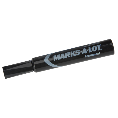 Marks-a-Lot Permanent Markers, Chisel, Black Mukwa Safety Services