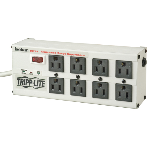 Limiteurs de surtension Isobar, 8 Prises, 3840 J, 1440 W, Cordon 12' Mukwa Safety Services