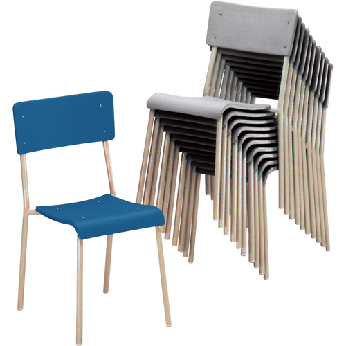 Ventura Stacking Chair, Polypropylene, Grey Mukwa Safety Services