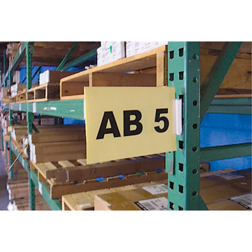 Slip 'N Stik Snap-On Warehouse Aisle Sign Kits, 11" x 8-1/2", Plastic Mukwa Safety Services