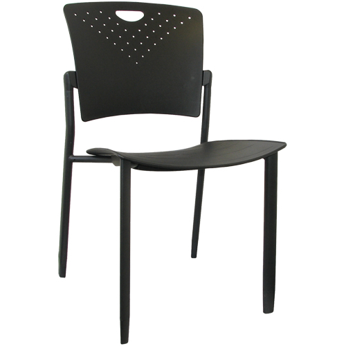 Chaises empilables MaxX StaxX, Polypropyl&egrave;ne, Hauteur 17-1/4", Capacit&eacute; 275 lb, Noir Mukwa Safety Services