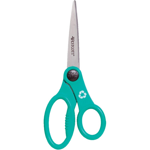 KleenEarth&reg; Recycled Scissors, 8", Rings Handle Mukwa Safety Services