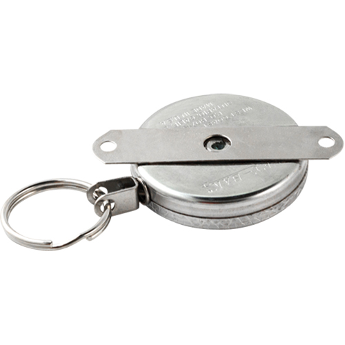 Porte-cl&eacute;s autor&eacute;tractables #487-HD, Chrome, C&acirc;ble 48", Fixation Support pour montage Mukwa Safety Services