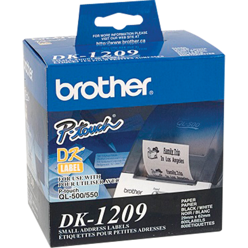 DK Series Address Labels, 1-1/8" W x 2-1/2" L, White Mukwa Safety Services