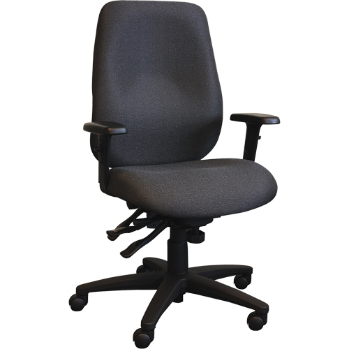 Cierra Ergonomic Chairs, Fabric, Black, 275 lbs. Capacity Mukwa Safety Services