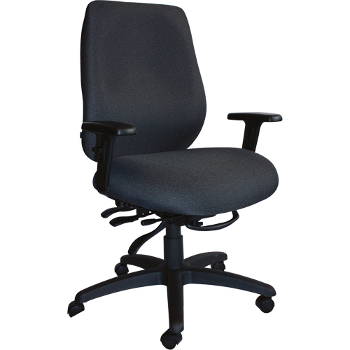 Cierra Heavy Duty Ergonomic Chairs, Fabric, Black, 400 lbs. Capacity Mukwa Safety Services