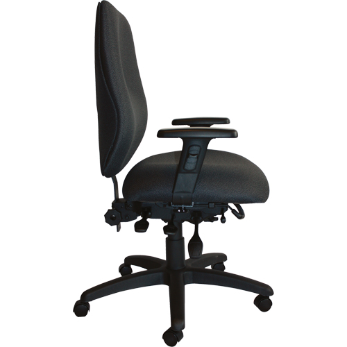 Cierra Heavy Duty Ergonomic Chairs, Fabric, Black, 400 lbs. Capacity Mukwa Safety Services