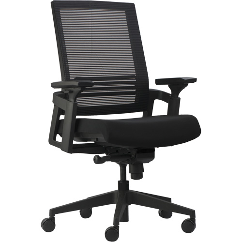 Chaises de bureau A-37 Activ, Mailles, Noir, Capacit&eacute; 275 lb Mukwa Safety Services
