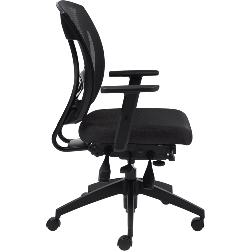 Multi-Tilter Arm Chairs, Fabric, Charcoal, 300 lbs. Capacity Mukwa Safety Services