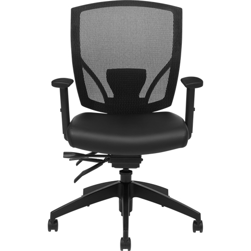 Multi-Tilter Arm Chairs, Vinyl, Black, 300 lbs. Capacity Mukwa Safety Services