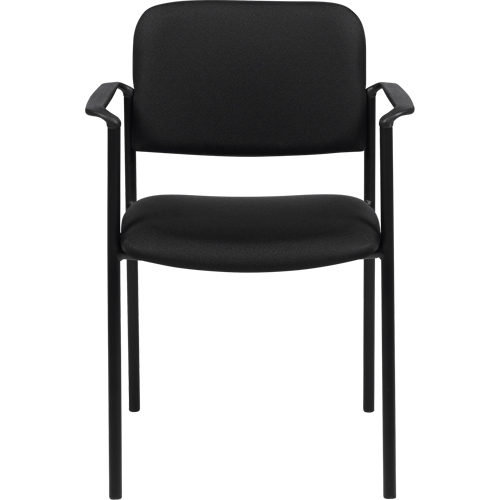 Stacking Chairs, Fabric, 32" High, 300 lbs. Capacity, Black Mukwa Safety Services