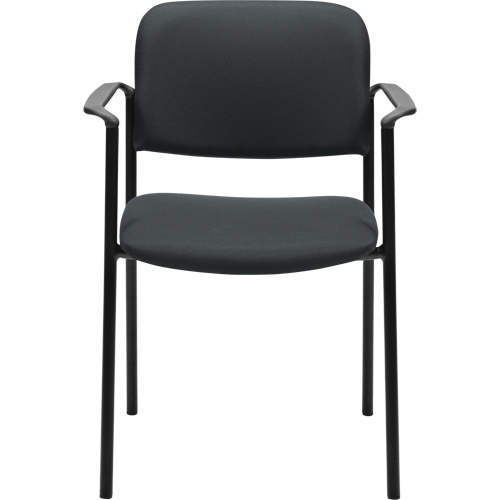 Stacking Chairs, Fabric, 32" High, 300 lbs. Capacity, Charcoal Mukwa Safety Services