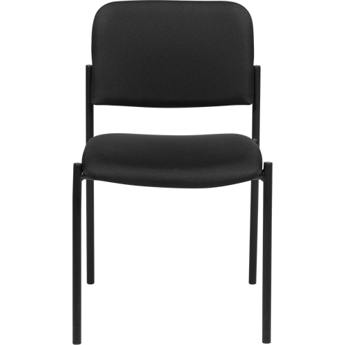 Chaises sans accoudoirs empilables, Tissu, Hauteur 32", Capacit&eacute; 300 lb, Noir Mukwa Safety Services
